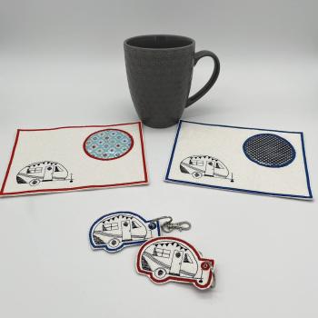 ITH - Stickdatei Mug Rug Wohnwagen